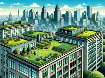Les toits verts en ville